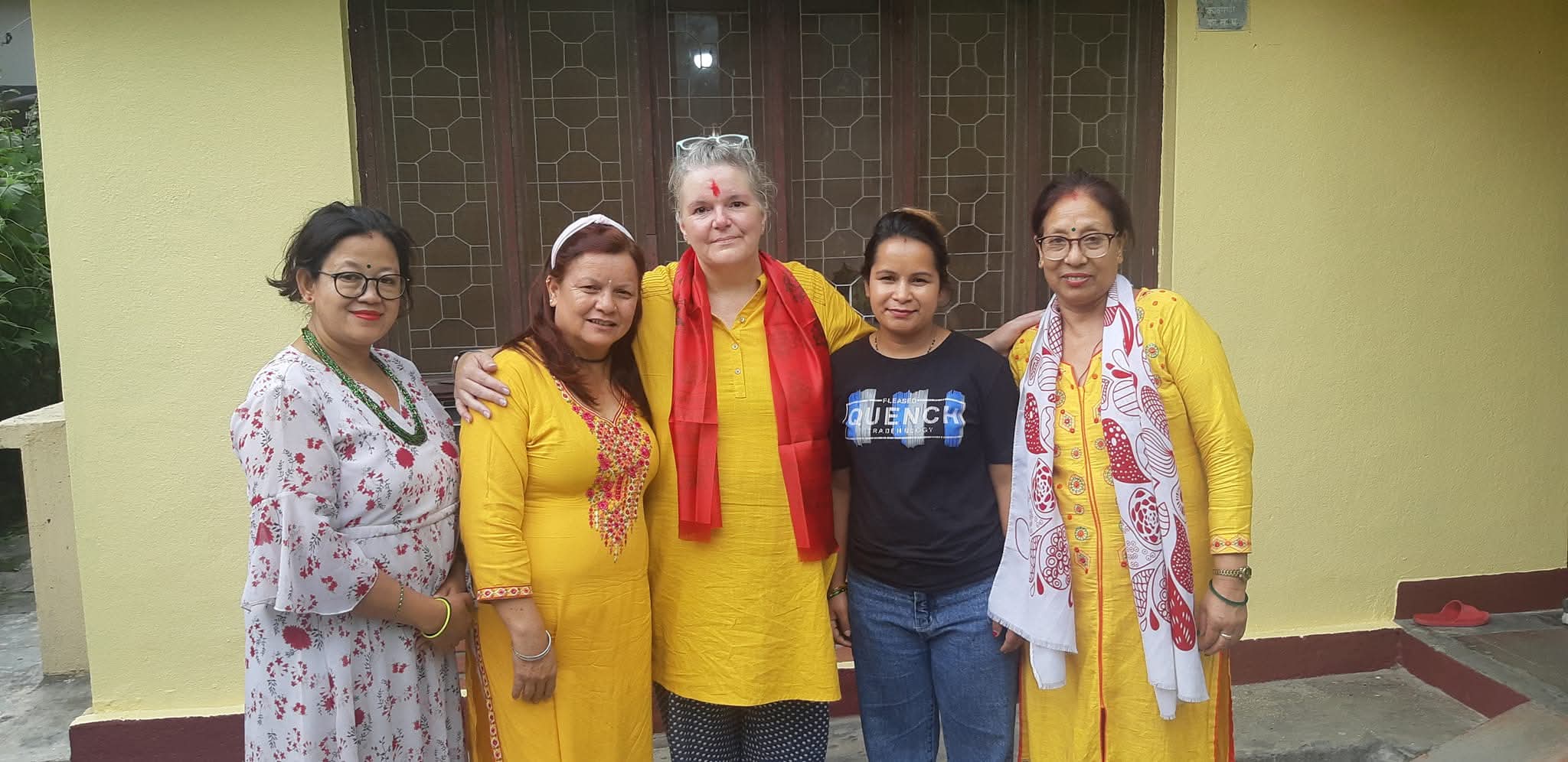 Bridget with colleagues in Nepal